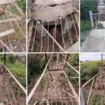 MIRIS …!! 10 Tahun Terabaikan Semua Pemerintah Terkait , Jembatan Penghubung Dua Desa Cimerang – Desa Laksanamekar Nyaris Ambruk Parah