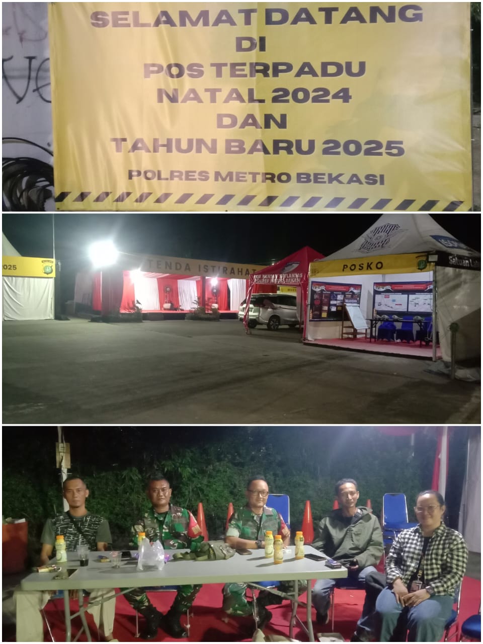 Koramil 08 Lemah Abang Bersama instansi Lainnya Giat Pengamanan Nataru 
